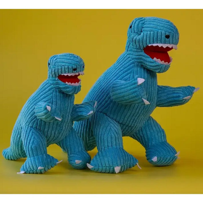 Ice Blue Corduroy T Rex Dinosaur Plush Toy