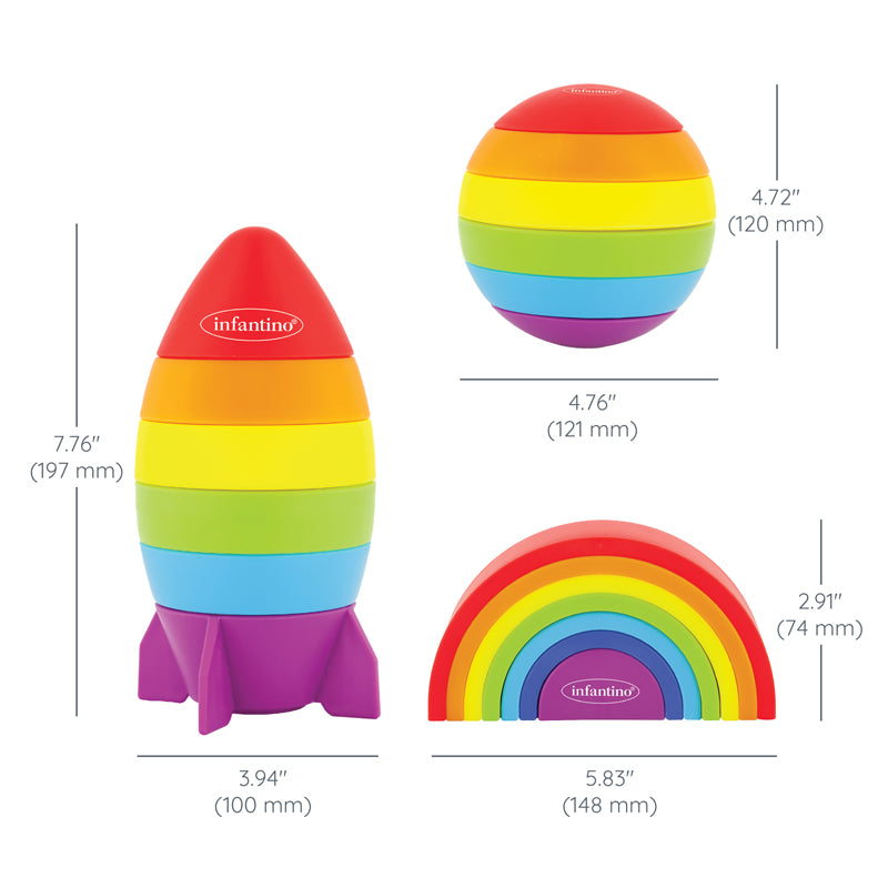 Infantino Imagination Stacking Playset 19Pc