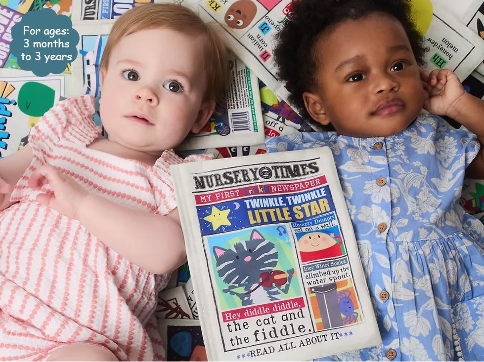 Nursery Times Crinkly Newspaper - Farm Animals