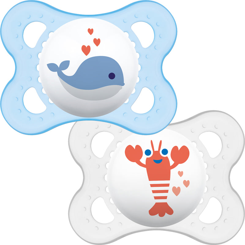 MAM Nature Soother 0m+ 2Pk Blue