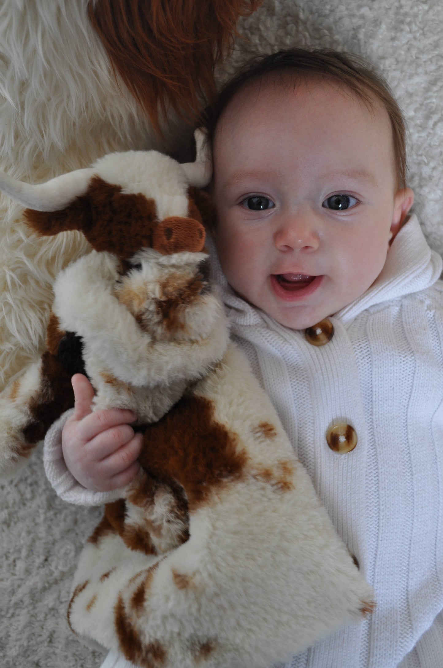 Texas Longhorn Baby Highland Cow Toy Soother Plush Comforter