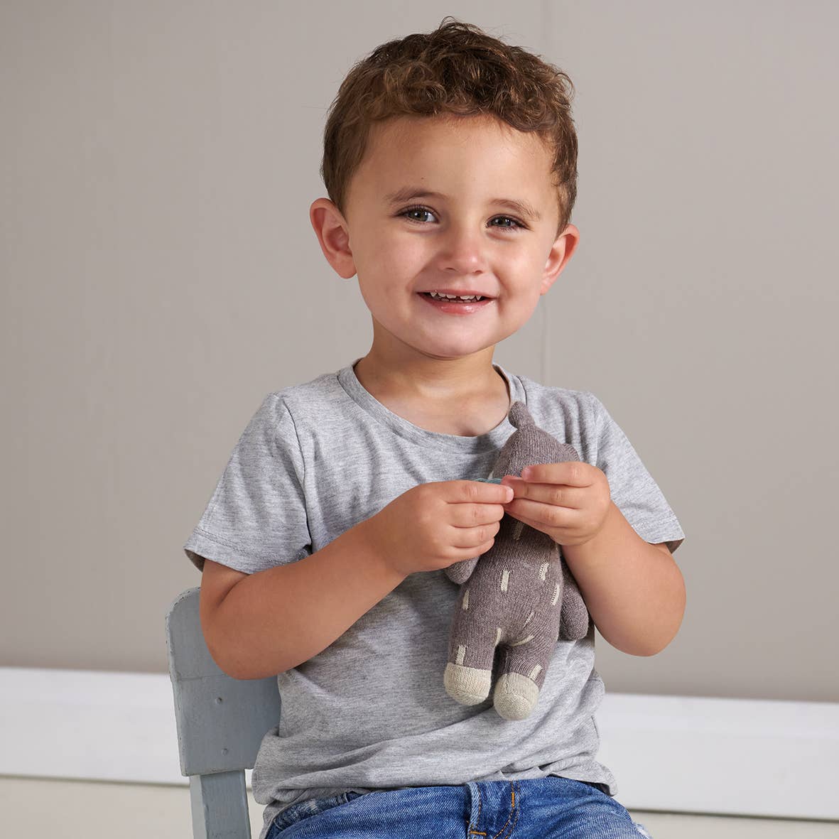 ThreadBear Fred Bear - Knitted Soft Toy 18cm