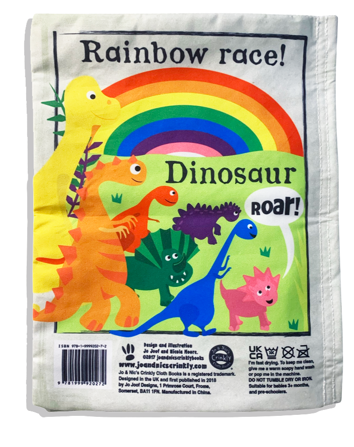 Nursery Times Crinkly Newspaper - Rainbow Dinosaurs