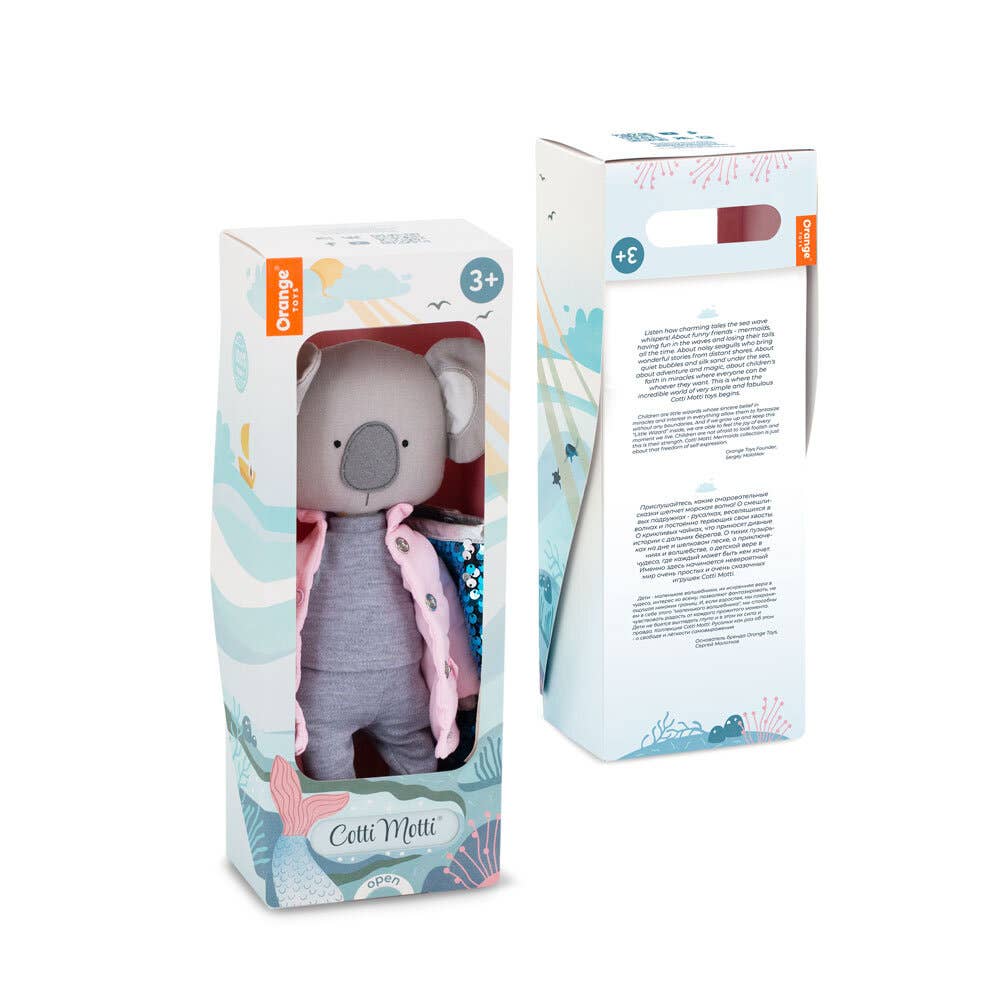 Annie the Koala with Jacket + Mermaid Tail