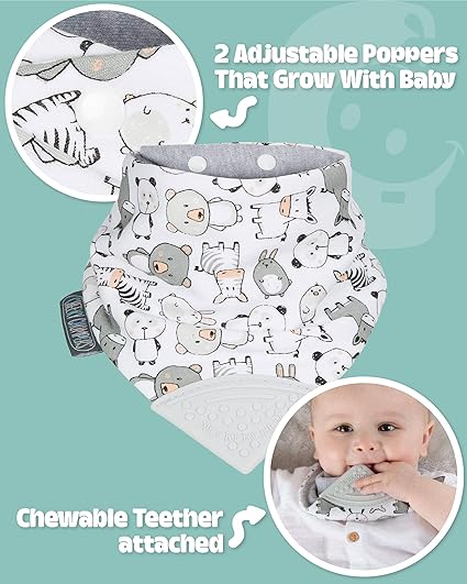 Panda Pals Neckerchew - Teething Dribble Bib