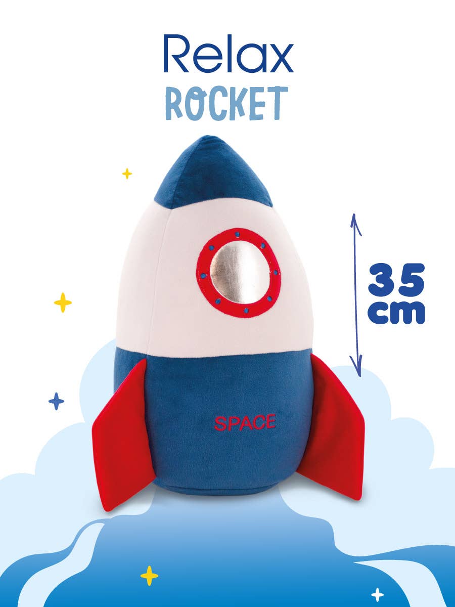 Rocket plush cushion 35cm