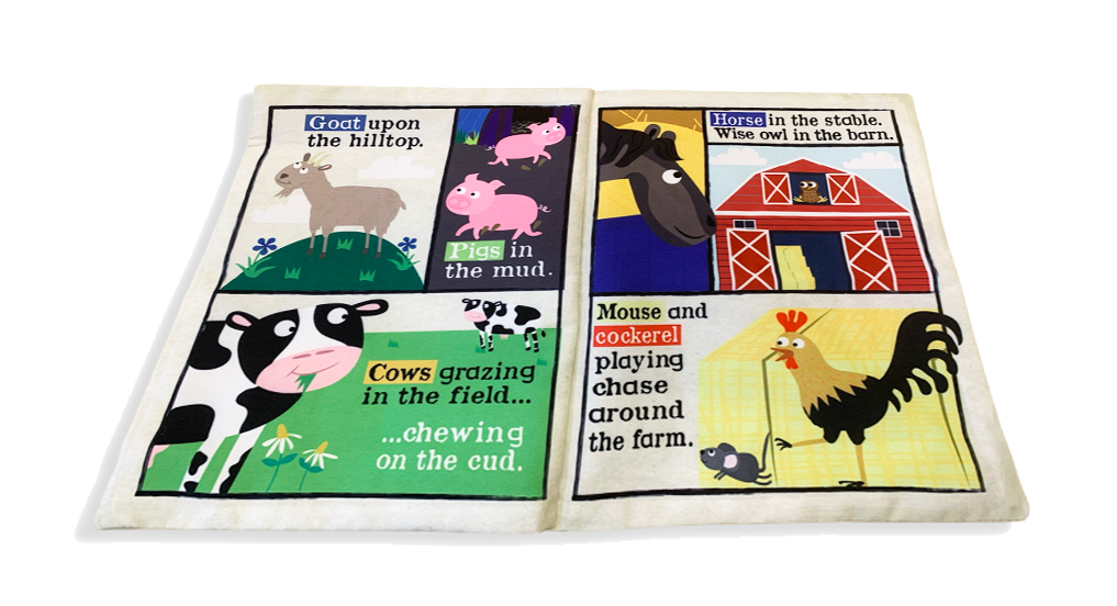 Nursery Times Crinkly Newspaper - Farm Animals