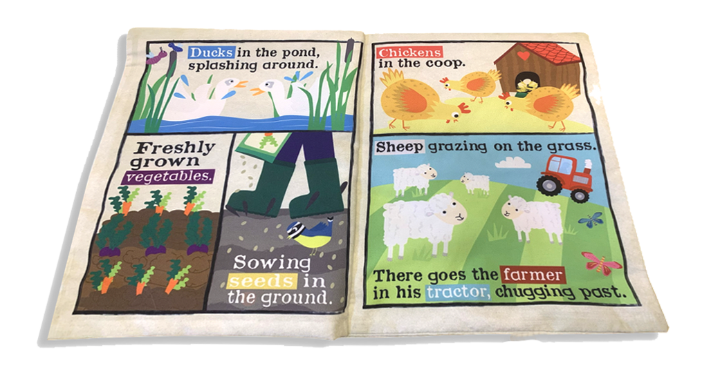 Nursery Times Crinkly Newspaper - Farm Animals