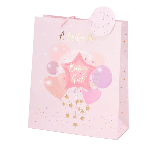 Baby Girl Portrait Gift Bag