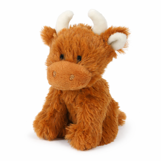 Brown Highland Cow Plush Baby Soft Mini Toy - 11cm