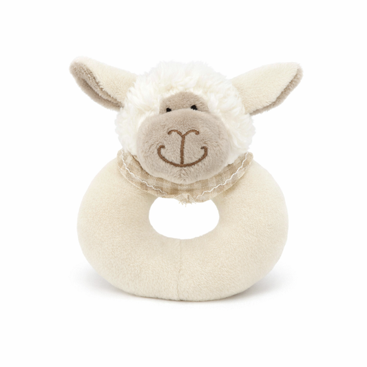 Sheep Plush Soft Toy Baby Rattle - 10cm