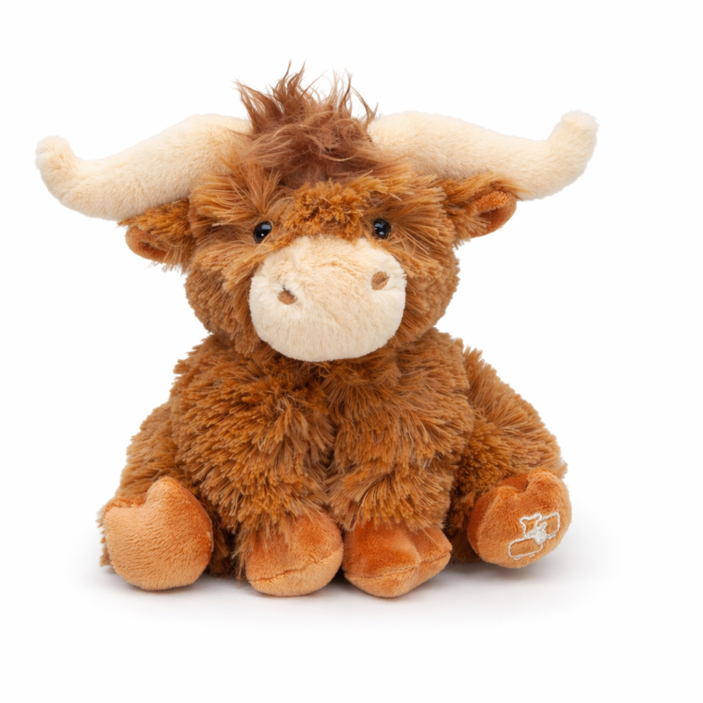 Horny Highland Cow Plush Brown Small Soft Toy - 18cm