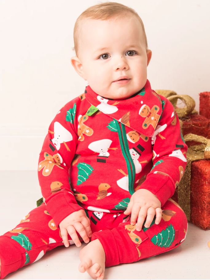 Christmas Zip-Up Romper Jumpsuit