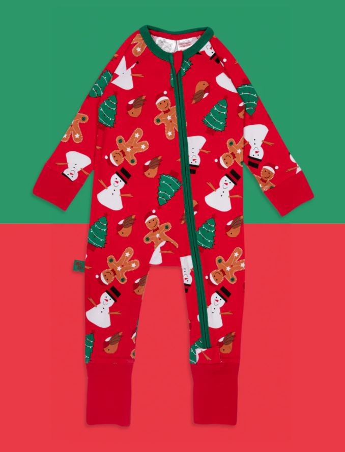 Christmas Zip-Up Romper Jumpsuit