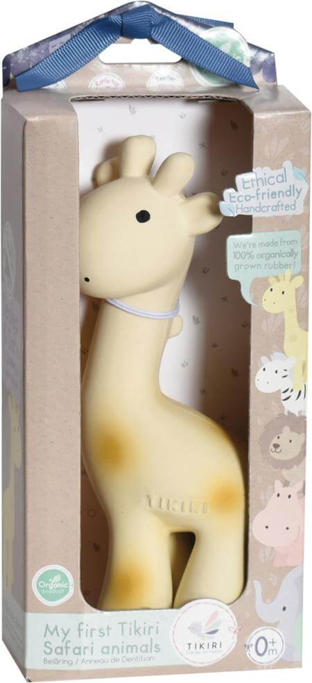 Giraffe - Natural Rubber Baby Teether Rattle & Bath Toy
