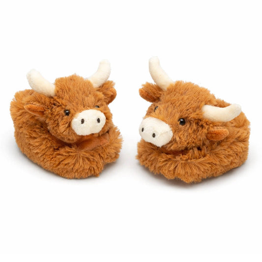 Horny Highland Cow Plush Baby Soft Slippers House Shoes