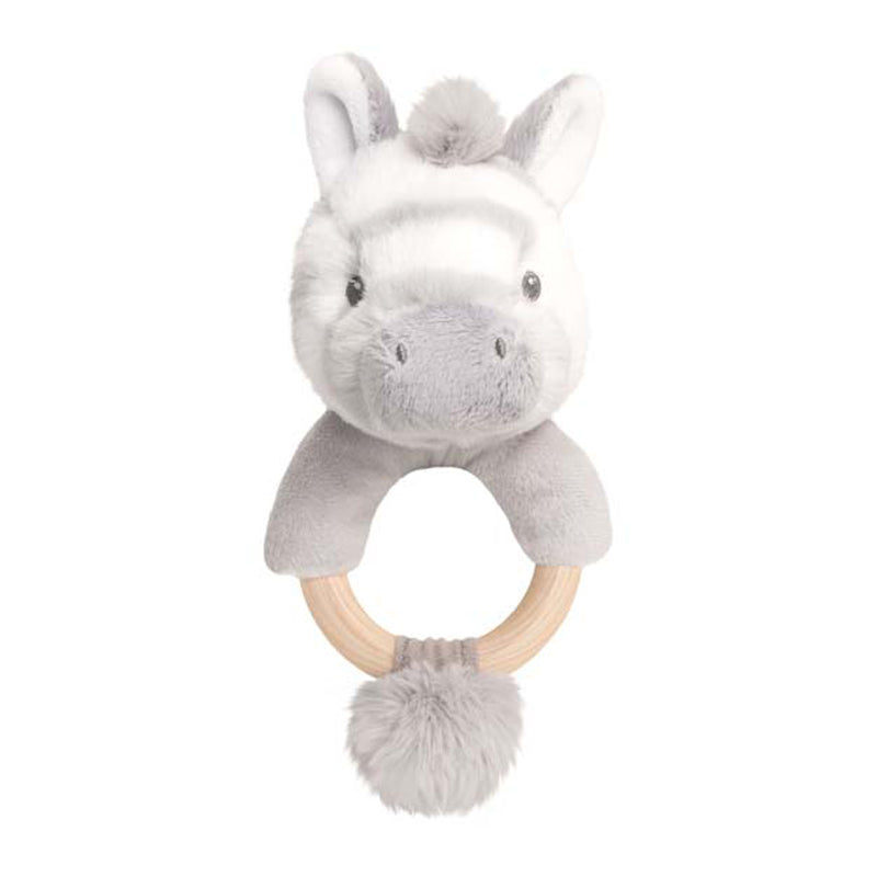 Keeleco Cuddle Zebra Ring Rattle 14cm