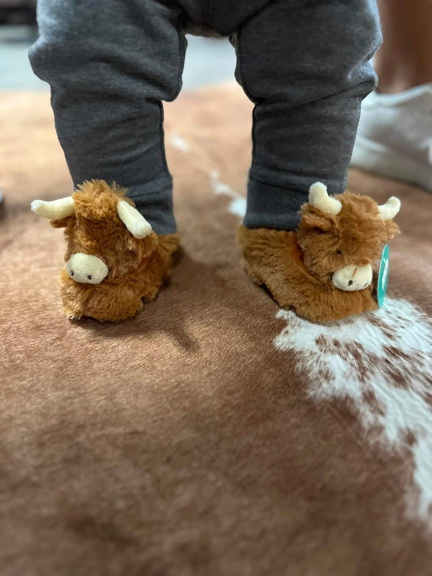 Horny Highland Cow Plush Baby Soft Slippers House Shoes