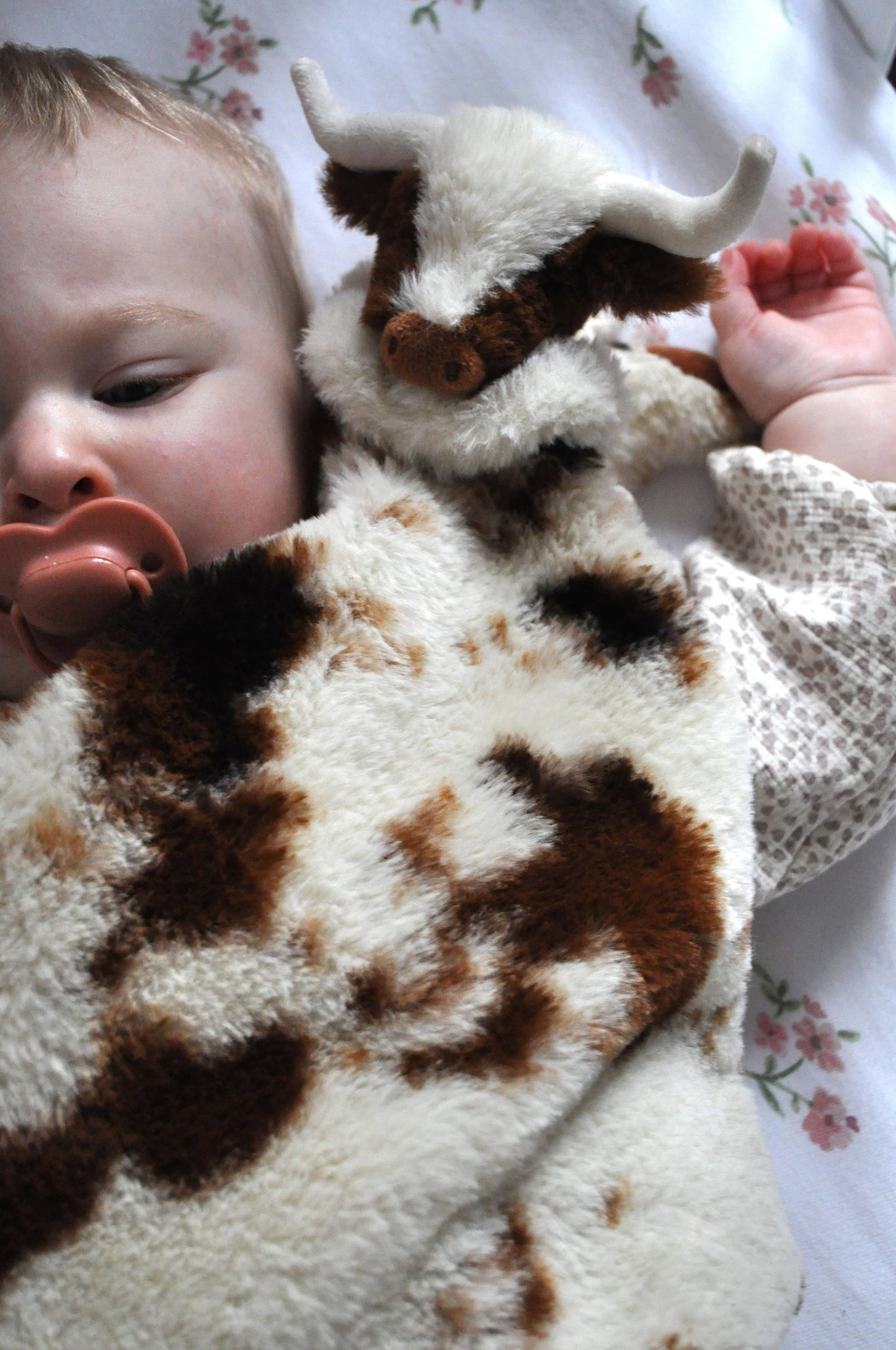 Texas Longhorn Baby Highland Cow Toy Soother Plush Comforter