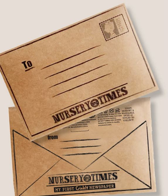 Nursery Times Crinkly Newspaper - Farm Animals