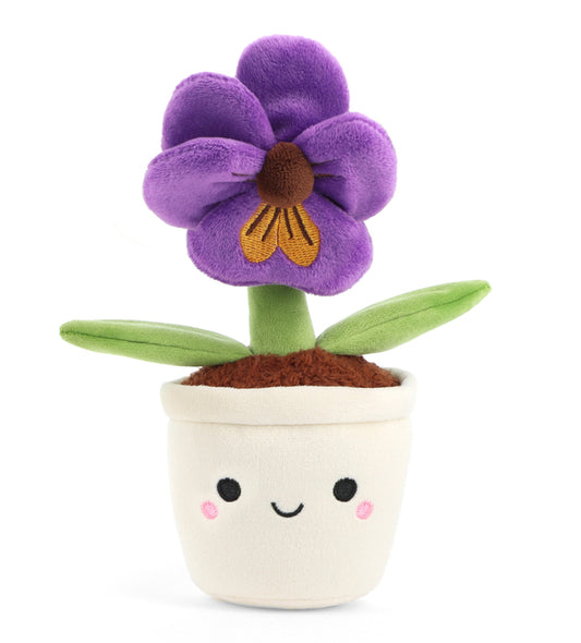 Botanical Garden Pansy Flower Soft Toy 14cm
