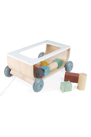 Janod Sweet Cocoon Cart With Blocks