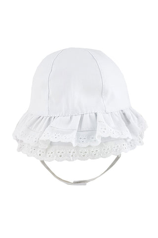Broderie Anglaise Frilly Sun Hat