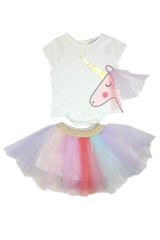 Rainbow Unicorn TuTu Shirt Set