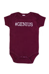Short Sleeved 3 pack Assorted 'Genius' Themed Bodysuits