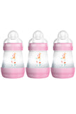 Pink 160ml bottles with slow flow teat