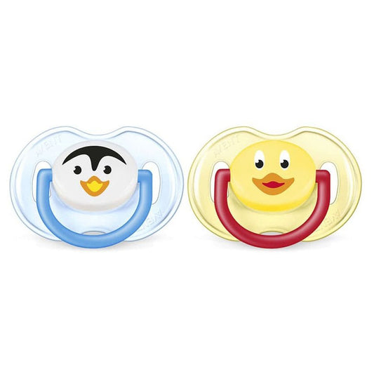 Philips Avent Fashion Animals Soothers 0-6m 2Pk Blue/Yellow