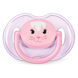Philips Avent Fashion Animals Soothers 0-6m 2Pk Pink