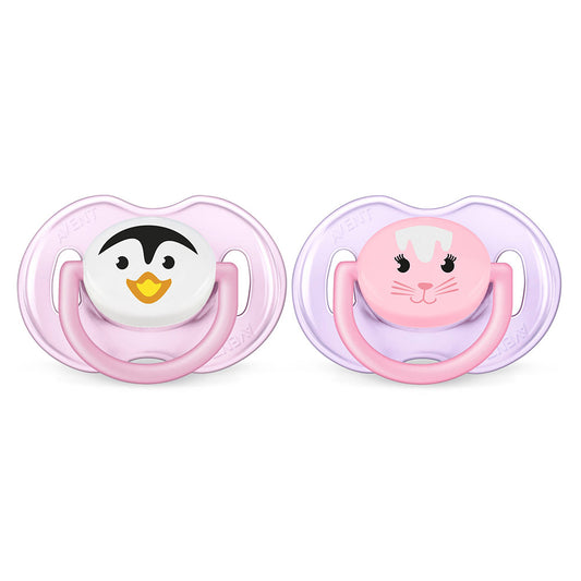 Philips Avent Fashion Animals Soothers 0-6m 2Pk Pink