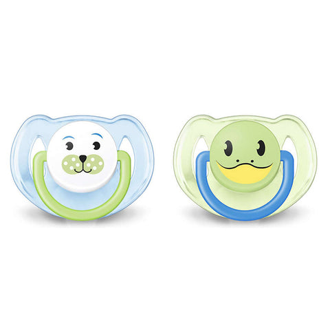 Philips Avent Fashion Animals Soothers 6-18m 2Pk Blue/Green