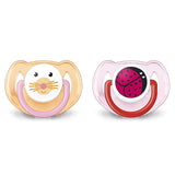 Philips Avent Fashion Animals Soothers 6-18m 2Pk Pink/Red