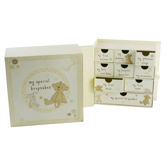 Button Corner Paperwrap Keepsake Box