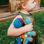 Crochet Cotton Blue Dippi Baby Rattle