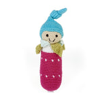 Crochet Cotton Friendly Radish Baby Rattle