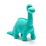 Large Ice Blue Diplodocus Knitted Dinosaur Toy