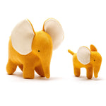Small Mustard Organic Cotton Elephant Toy