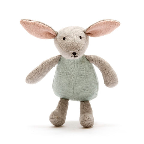 Organic Cotton Bunny Toy in Teal