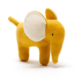 Small Mustard Organic Cotton Elephant Toy