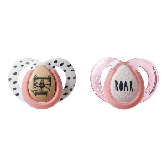 Tommee Tippee Closer to Nature Anytime Soother Pink 6-18m 2Pk