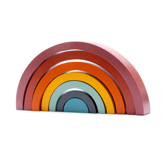 Wooden Traditional Colours Rainbow Stacker Toy