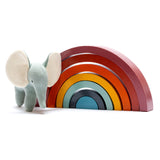 Wooden Traditional Colours Rainbow Stacker Toy