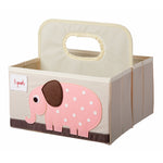 3 Sprouts Nappy Caddy Elephant Pink
