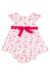 Pink Floral Print Dress with Matching Knickers